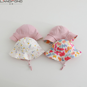 Chapeau Bob Réversible pour Enfants et Tout-Petits Landfond, Motif Dessin Animé, Bord Court, Protection Solaire, Style <span class=keywords><strong>Pêcheur</strong></span> - Product Image 3