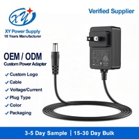 Adaptateur secteur 24V 1A 24W, prise US, montage mural, classe 2, DC 5,5 mm 2,1 mm, alimentation à découpage, ETL FCC CE RoHS OEM