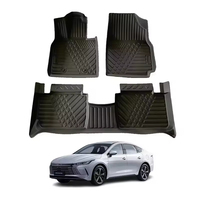 Tapis de sol de voiture de luxe 3D TPE antidérapants personnalisés professionnels, ensemble complet de 3 pièces, toutes saisons, BYD King 2024-2025