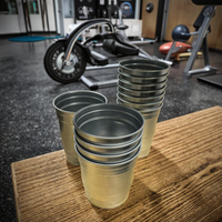 Gobelets en aluminium jetables, acceptant la personnalisation, vente directe d'usine, gobelet en aluminium 16 oz pour les fêtes