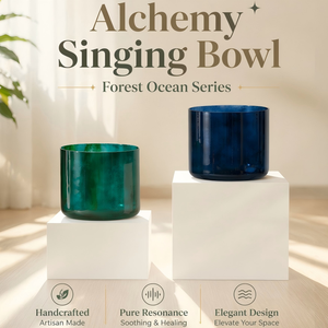 Juego de Cuencos Cantores de Alquimia de la <span class=keywords><strong>Serie</strong></span> Bosque y Océano SUCCESS, Incluye Golpeador, Cuencos Cantores de Alquimia de Cristal - Product Image 1