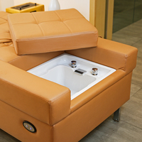 Fauteuil de massage électrique multifonctionnel pour le dos et les pieds avec bac pour salons de beauté - Canapé de massage des pieds pour pédicure et spa