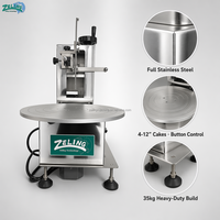 Nouvelle machine à décorer les gâteaux d'anniversaire automatique ZL-MD6, entièrement en acier inoxydable, commande par bouton, pour glaçage et lissage de crème, 4-12 pouces
