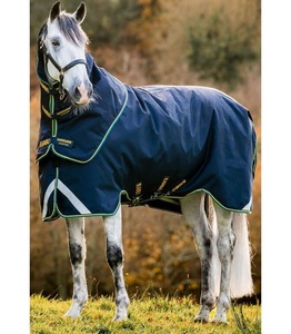 Lightweight Winter Stable <b>Sheet</b> Horse Rug Standard Neck Waterproof Breathable Equestrian Blanket with 2 Adjustable Leg Straps - Product Image 1