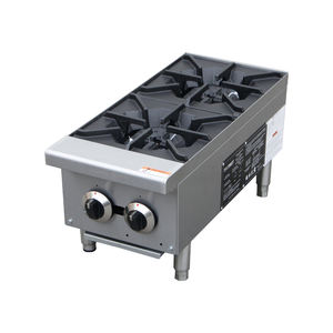 Gewerbliche Küchen ausstattung 2-Brenner BTU Arbeits platte Edelstahl Gasherd Hochleistungs-Koch platte zum Kochen in der Küche - Product Image 5