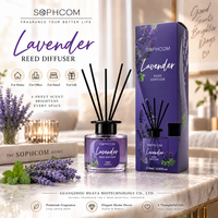 Diffuseur de parfum sur mesure 120 ml avec étiquette de bouteille personnalisée, parfum et boîte pour programme de développement de marque de luxe