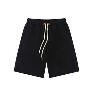 Shorts en coton pour homme personnalisés, couleur unie, longueur genou, taille à cordon, coupe ample, confortables, shorts de sport - Product Image 4