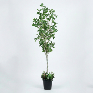 <b>Artificial</b> Green Schefflera Plant Indoor Decorative Potted <b>Tree</b> Premium Home Office Hotel Lobby Event Decoration Greenery - Product Image 1