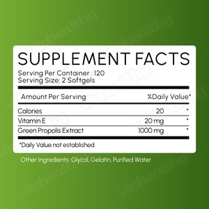 Vitahealthy OEM/ODM Capsules de Glucosamine Naturelle Ingrédient Végétalien 1000mg Extrait de <span class=keywords><strong>Propolis</strong></span> <span class=keywords><strong>Verte</strong></span> Capsules Molles de Glucosamine - Product Image 2