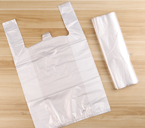 Sac de gilet écologique fabriqué à partir de sacs à provisions en matériaux recyclés avec logos - Product Image 1