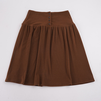 Jupe trapèze vintage en velours côtelé, boutonnée sur le devant, patchwork, taille haute, élégante, polyvalente, flatteuse, en maille