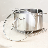 Marmite à soupe classique double 5/7,5 L grande capacité en acier inoxydable 304 épaissi avec couvercle et grille vapeur pliable, doublure en acier inoxydable