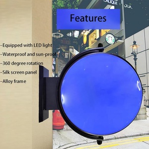 Custom Indoor/Outdoor Waterproof Wall-Mounted 360° Rotating Sign Double Sided Advertising Display Projecting <b>LED</b> <b>Light</b> <b>Box</b> - Product Image 4