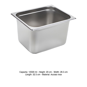 ถาดใส่อาหารสแตนเลส 18/10 GN 1/2 32.5 × 26.5 × 20 ซม., 1193 กรัม อิน็อกซ์ อิน็อกซ์ มาเซล - Product Image 3