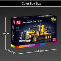 Mould King 17011S City Engeineering Highway Trailer Truck Car Model Building Block Sets MOC Creative Puzzle Block Toys for Kids