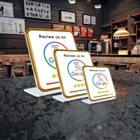 Présentoir de table en acrylique personnalisé de haute qualité NTAG213 pour Google Review Stand pour menu de restaurant
