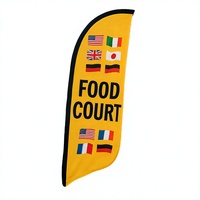 Drapeau en forme de larme en polyester tricoté avec impression par sublimation couleur pour affichage promotionnel extérieur personnalisé
