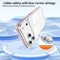 Coque de téléphone transparente de luxe à rayures colorées pour iPhone 18 Pro/18 Pro Max, coque de protection résistante aux chocs, coque de protection
