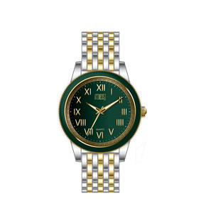 Reloj Clásico de Esfera Redonda con Correa de Metal de 5 Eslabones para Hombre, Escala con Números Romanos, Decoración de Bisel Exquisita, para Uso Diario y de Negocios - Product Image 1