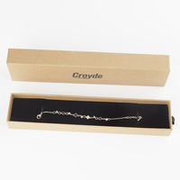 Vente en gros carton gris avec logo personnalisé petite boîte d'emballage de bijoux pour collier de mère de voyage