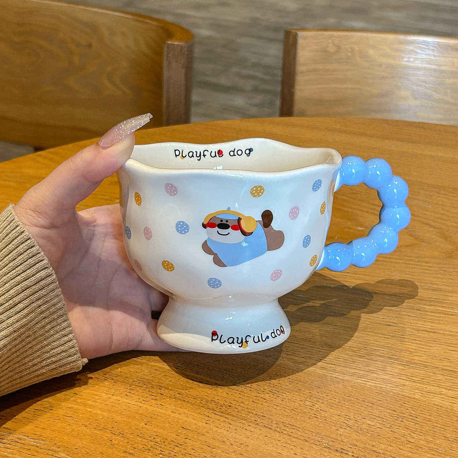 สีฟ้า - แก้วเดี่ยว