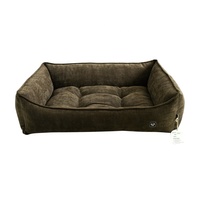 LS peppy buddies hochwertige rutsch feste Mode Fischgräten muster Stoff abnehmbare Abdeckung Hunde bett für die ganze Saison