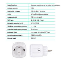 Ensemble de prises intelligentes EU FY21 avec firmware Tasmota préinstallé, Wi-Fi activé, prise en charge de la surveillance de la consommation d'énergie, contrôle à distance via Android/iOS