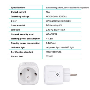 FY21 EU Smart Socket Set mit vorinstallierter Tasmota-Firmware, Wi-Fi-fähig, unterstützt Energieüberwachung und Fernsteuerung über Android/iOS - Product Image 4