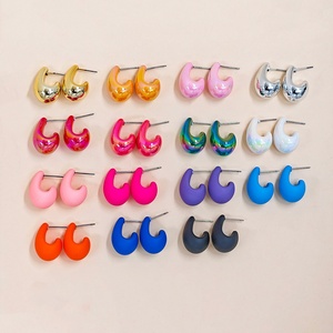 2025 Exquisite Trendy Fashion 30pcs Popular European American Personalized Water Droplet High-End Multi-Color Women's Earrings - Product Image 3