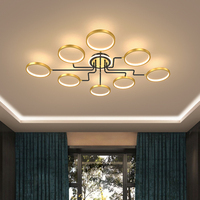 Lustre contemporain Simig Lighting pour plafond haut, luxe, anneaux circulaires LED, luminaire suspendu pour salon
