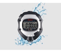 Stopwatch penghitung waktu olahraga, jam tangan olahraga luar ruangan anti air untuk lari dan berenang
