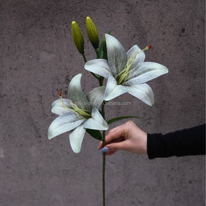 Fleurs artificielles en soie vert sauge, rose, pivoine et <span class=keywords><strong>orchidée</strong></span> pour mariage en gros, fleurs artificielles en soie vert forêt pour bouquet et arrangement floral - Product Image 4