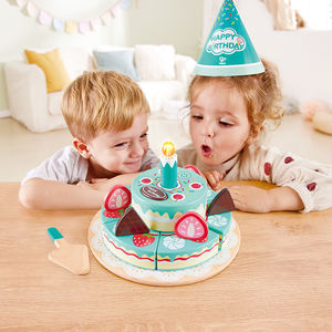 <span class=keywords><strong>Hape</strong></span> <span class=keywords><strong>cuisine</strong></span> jeu de rôle enfants faire semblant de couper des aliments populaire gâteau d'anniversaire en bois jouet faire semblant de jouer pour enfants gâteau en bois - Product Image 2