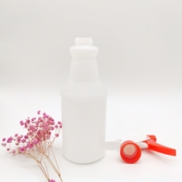Bouteille pulvérisatrice à gâchette en HDPE blanc opaque réutilisable de 500/750/1000 ml avec pulvérisateur rouge et blanc, bouteille vide pour l'arrosage des plantes