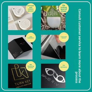 Porte-cartes de visite en carton, porte-cartes de crédit en papier d'art, couverture souple, reliure de dépliants, impression numérique, estampage à chaud - Product Image 5