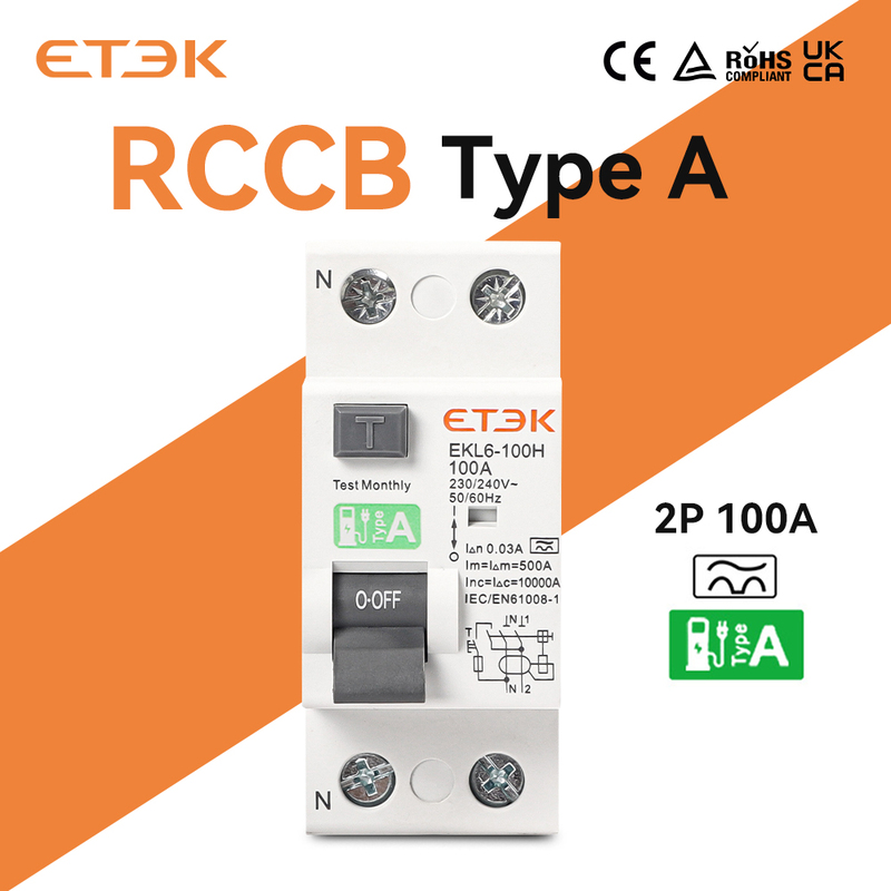 ETEK a Type RCCB Electromechanic Residual