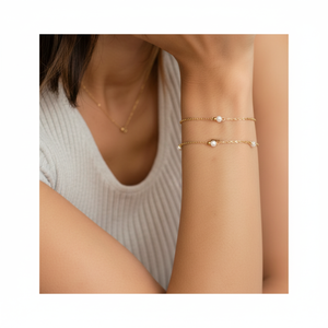 Pulsera de Perlas de Lujo Ama, Elegante y Deslumbrante Brazalete de Cuentas para Mujer - Product Image 1