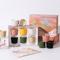 Coffret Cadeau de Bougies Parfumées Artisanales en Mélange de Soja, en Forme de Tasse, Décoratives, pour la Maison et les Fêtes