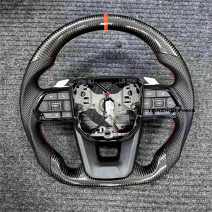 Echtes Carbon-Faser-LED-Lenkrad mit Schaltwippen für <span class=keywords><strong>Toyota</strong></span> Land Cruiser LC300 Hilux Supra Mk5 Corolla Camry Fortuner Gt86 - Product Image 3