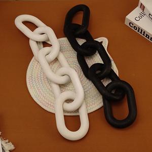 Chaîne <span class=keywords><strong>murale</strong></span> en bois à cinq maillons de style bohème pour la <span class=keywords><strong>d</strong></span>écoration de la maison, du bureau et de l'arrière-plan - Product Image 2