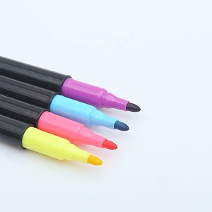 Eco-Friendly <strong>Black</strong> Shell Colorful Pen Cap 12-Color <strong>Permanent</strong> <strong>Markers</strong> for Paper Wood Metal Glass Water-Proof 30mm Plastic <strong>Marker</strong> - Product Image 3