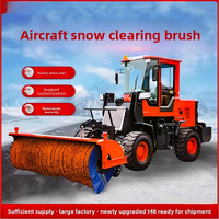 Balayeuse à neige montée sur véhicule, brosse rotative frontale, machine de déneigement, grande capacité, multifonctionnelle, pour routes extérieures, 8 kg
