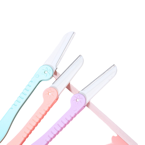 Rasoir à sourcils en acier inoxydable à lame unique, 15 cm, lot de 3, pour femmes, pour le maquillage et le modelage des sourcils - Product Image 4