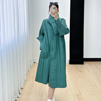 Haut de gamme Miyake plissé femmes costume vestes mince bouton épais tenue décontractée manteaux mode Blazer