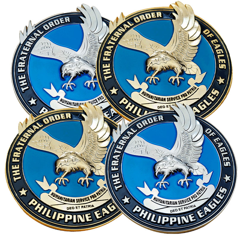 Оптовая продажа, логотип масонского орла, мастер, 3D двойной Орлан с клейкой Золотой, серебряной автомобильной наклейкой, Филиппинский Орл, автомобильная эмблема