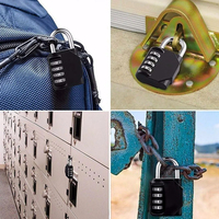 Mini cadenas à code à 4 chiffres, étanche, pour extérieur, pour porte, valise, sac, colis, armoire, fenêtre, vélo