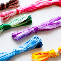Fil de broderie en soie Pure 100%, pièces/ensemble bobines de fil, 8, 8 couleurs, set de fil en soie mûre