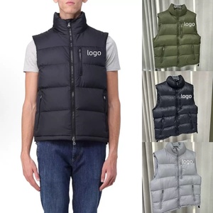 <span class=keywords><strong>Chaleco</strong></span> de Plumón Impermeable Clásico de Invierno con Cuello Alto 100% Algodón, con Logotipo Bordado Personalizado de Alta Calidad OUCHEN - Product Image 2