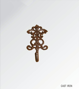 Ferme Métal artisanat Fonte Tulipe <span class=keywords><strong>Fleur</strong></span> <span class=keywords><strong>de</strong></span> lis Style Français Floral Mur Crochet Rustique Brun double crochets restauré Victorien - Product Image 6