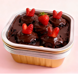 Moules à gâteau miniatures à parois lisses de 180 ml, boîte à cupcakes carrée, moule à dessert carré de petite taille, contenants en aluminium avec couvercle, 6 OZ - Product Image 1